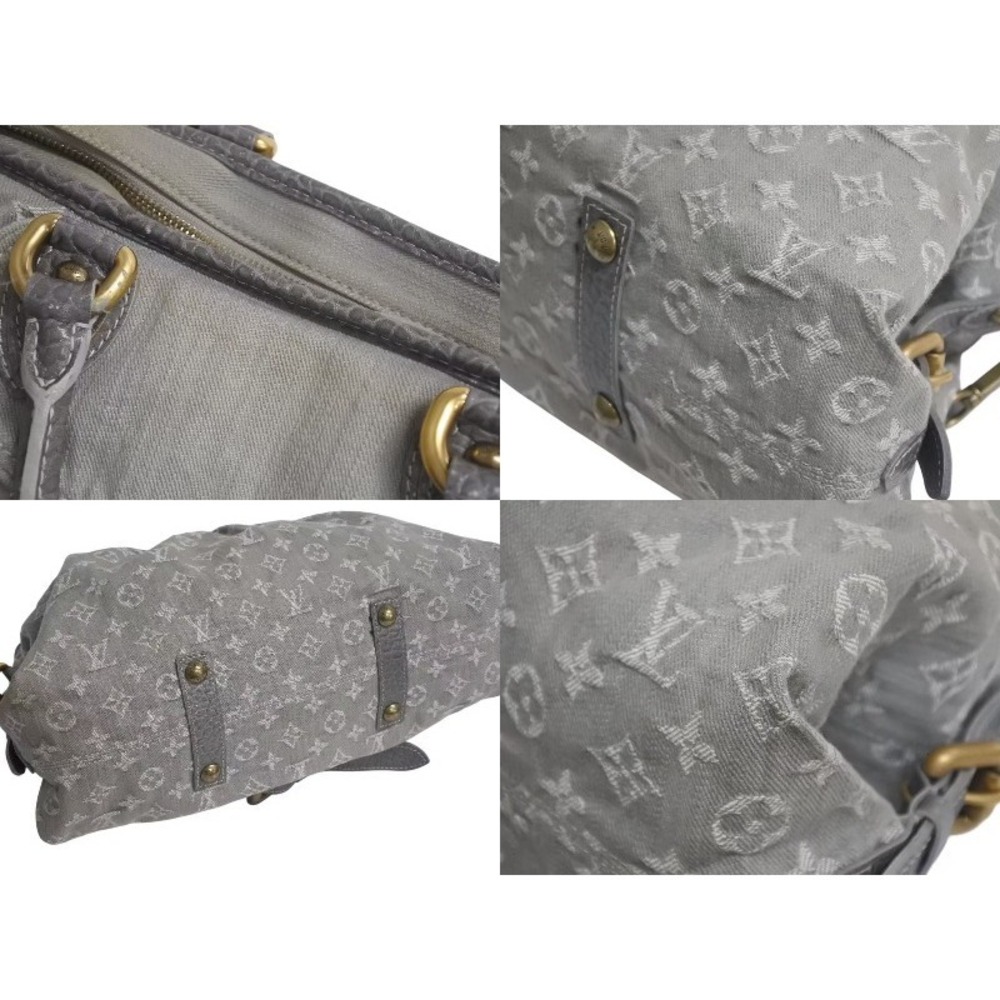 Louis Vuitton Logo Cabby Monogram Gray Denim Handbag Neo - Picture 5 of 8